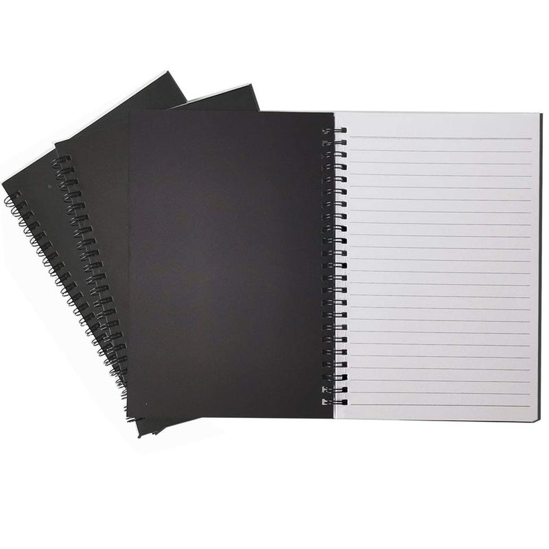 Twinkle Spiral Notebook, College Ruled Notebook, Thick Paper 1 Subject, 3 Pack, 60 Sheets, 6''*8'' (Line, Black) - Image 1